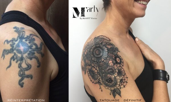 tatouage définitif, tatouage, ré-interprétation, cover tatoo, tatouage cover , ancien tatouage, permanent tatoo