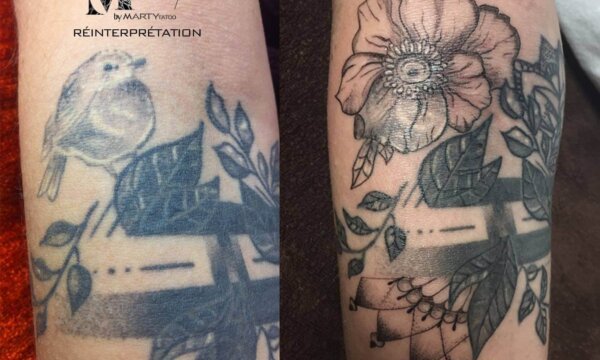 tatouage définitif, tatouage, ré-interprétation, cover tatoo, tatouage cover , ancien tatouage, permanent tatoo