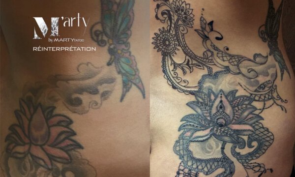 tatouage définitif, tatouage, ré-interprétation, cover tatoo, tatouage cover , ancien tatouage, permanent tatoo