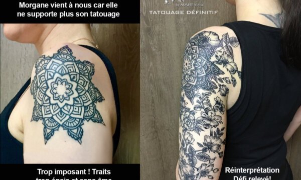 réinterprétation,tatouage définitif, tatouage médical, tatouage art thérapie, cover tatoo, tatouage cover , ancien tatouage, permanent tatoo