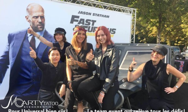 _3-slider-Photo-fast&furious event, événementiel, tatouage éphémère, team,
