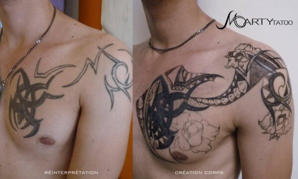 tatouage définitif, tatouage, ré-interprétation, cover tatoo, tatouage cover , ancien tatouage, permanent tatoo