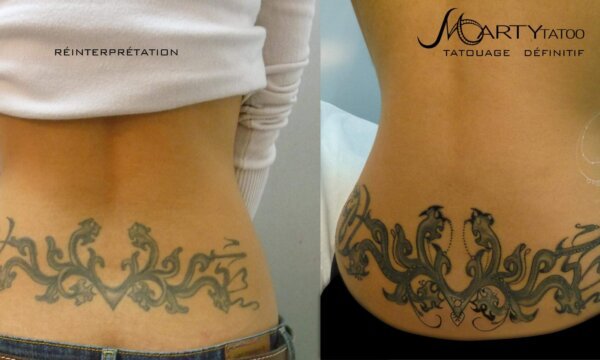 tatouage définitif, tatouage, ré-interprétation, cover tatoo, tatouage cover , ancien tatouage, permanent tatoo